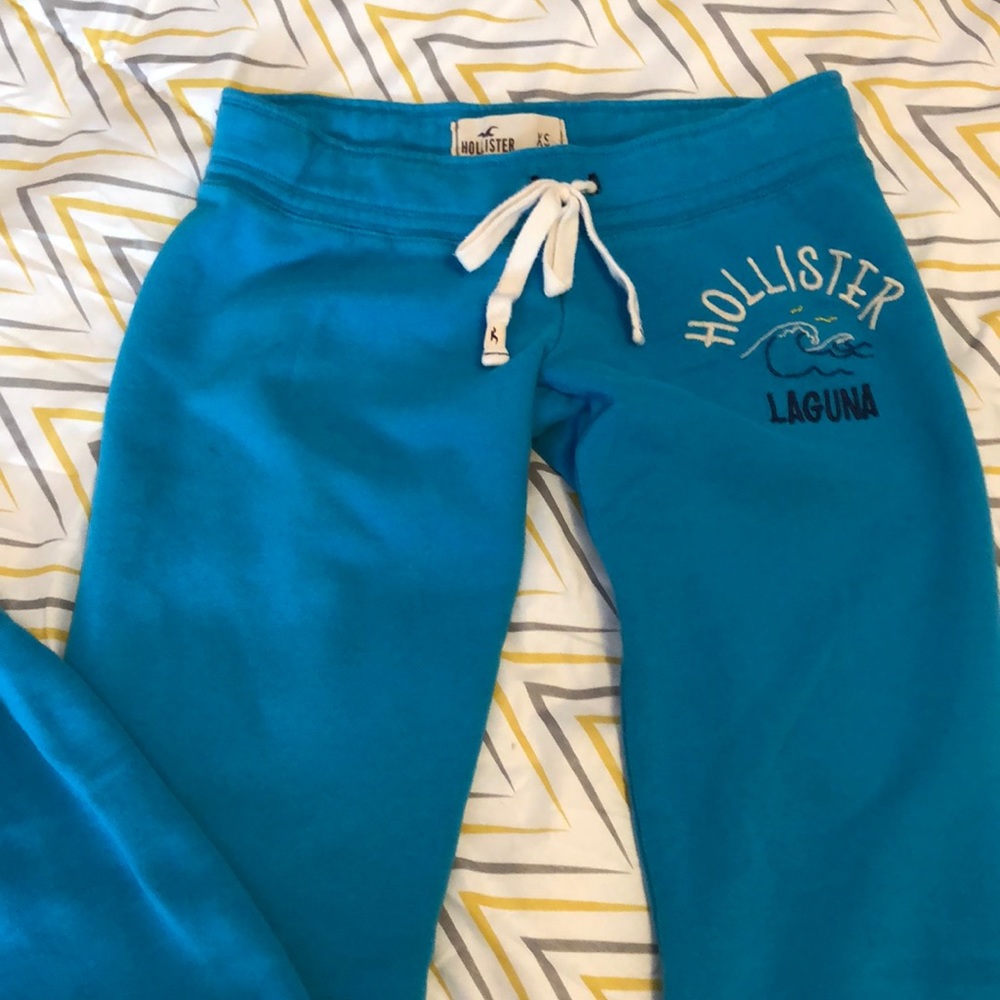Teal Hollister sweat pants